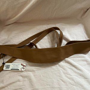 Anthropologie brown leather tie-belt, one size fits most